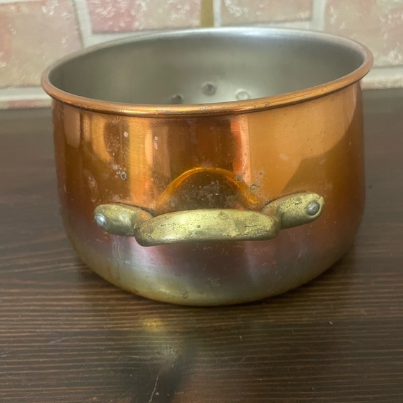Beautiful Vintage B&M Douro Copper Brass Double Boiler with Porcelain Insert - Picture 14 of 16
